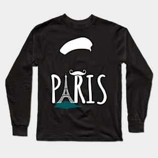 French Baret Paris T-Shirt Funny Gift for men women boy girl Long Sleeve T-Shirt